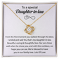 To My Daughter-in-law, We Both Love the Same Man, Love Knot Necklace