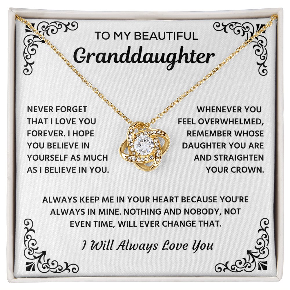 To My Granddaughter - I Will Forever Love You - Necklace