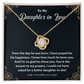 To My Daughter-in-law, Believe in Yourself- Love Knot Necklace