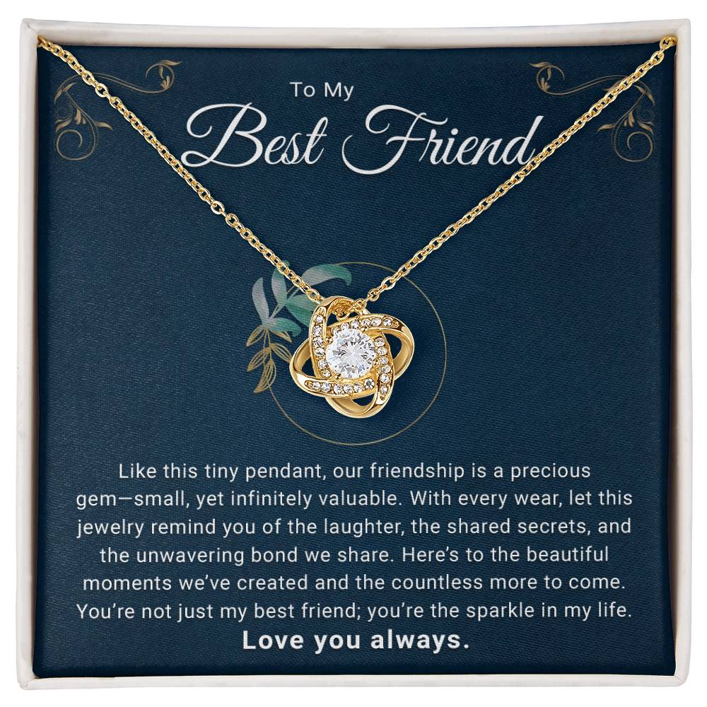 Best Friend Gift Necklace - Love Knot Jewelry for BFFs - A Meaningful Token of Friendship to Cherish Special Moments Together