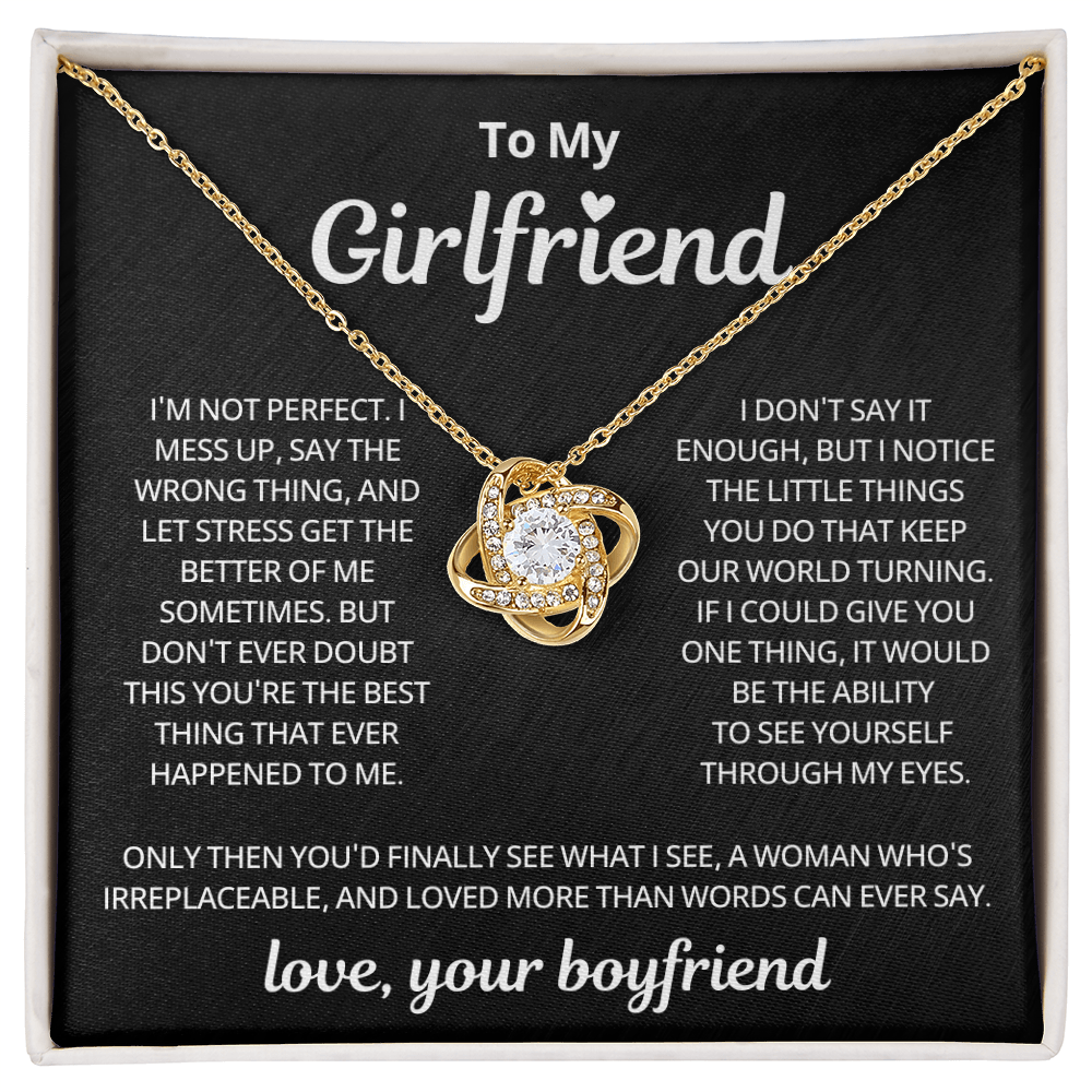 Valentine's Gifts for Girlfriend Necklace From Boyfriend Message Card & LED Box