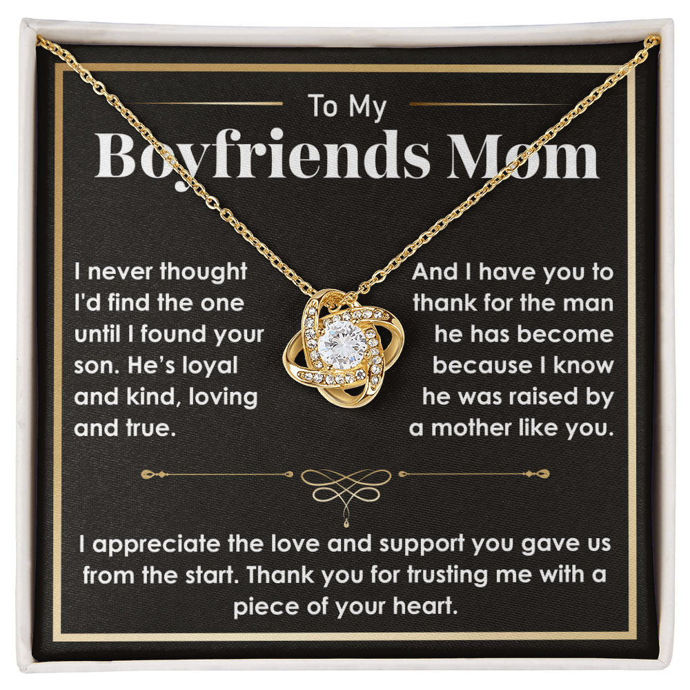 To My Boyfriend's Mom Necklace – Best Sentimental Gift for Boyfriend's Mom, Gifts for My Boyfriend's Mom