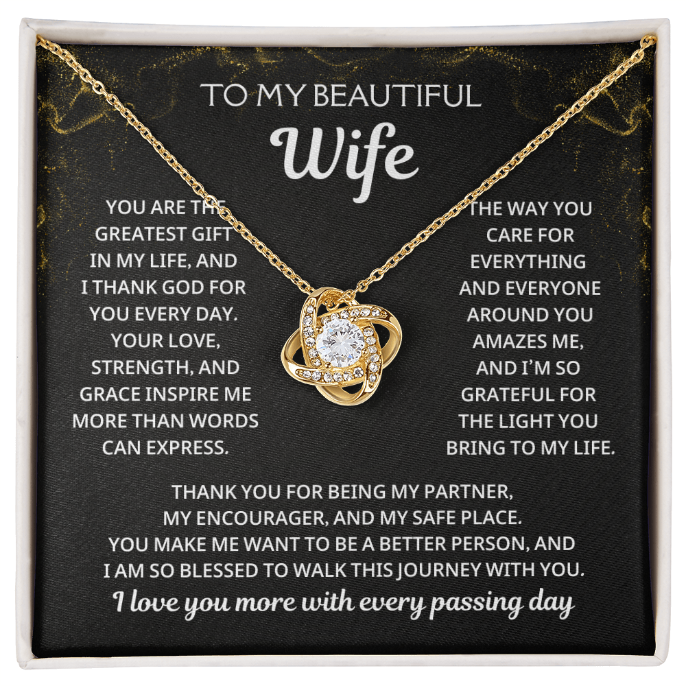 Christmas Gift for Beautiful Wife, Necklace for Wife From Husband