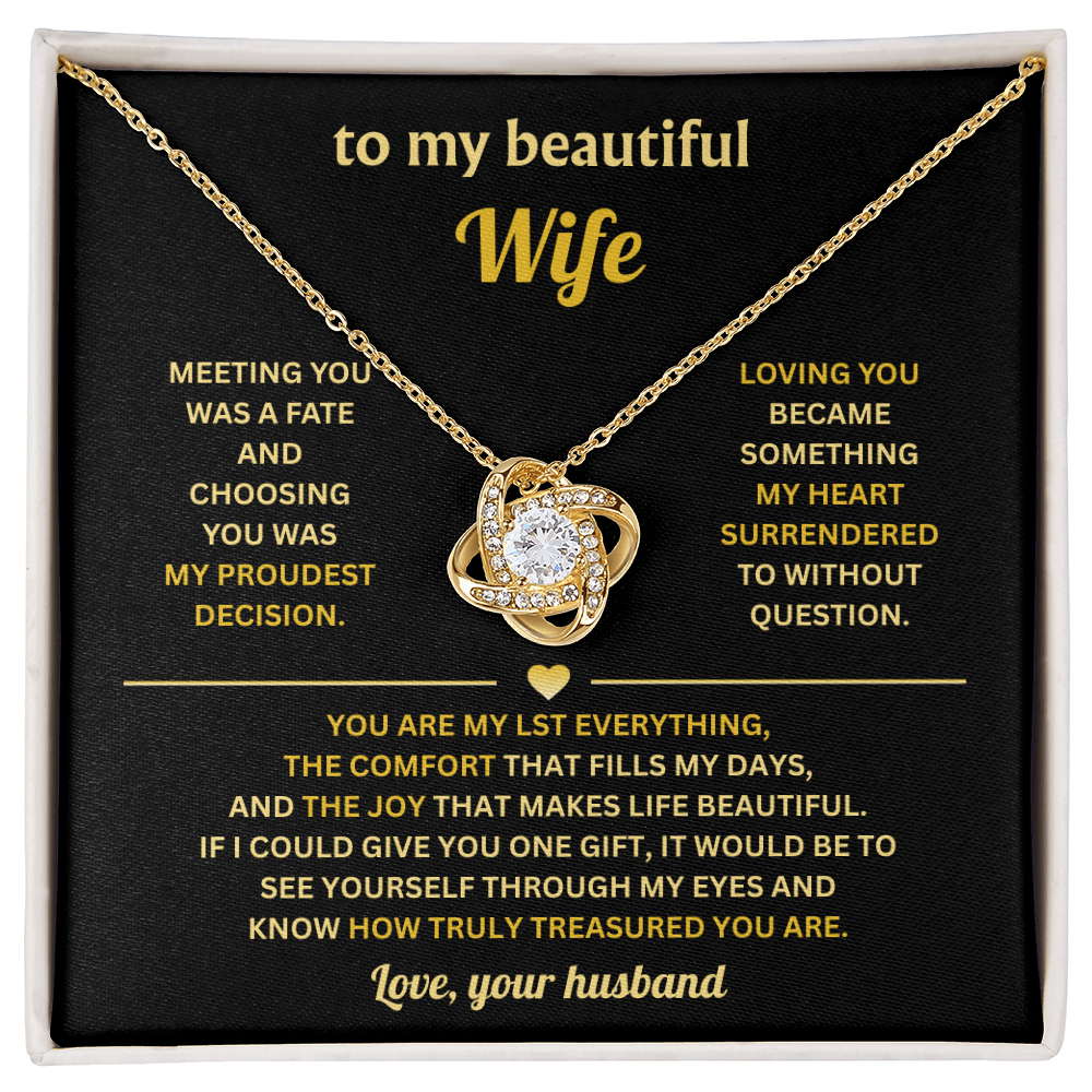 To My Beautiful Future Wife - I Love You With All My Heart - Necklace for Her