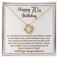 Happy 70th Birthday, Women Birthday Necklace With Elegant Box
