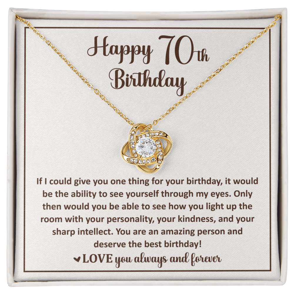 Happy 70th Birthday, Women Birthday Necklace With Elegant Box