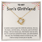 To My Son's Girlfriend Gift From Mom - Necklace for Birthday, Mother's Day