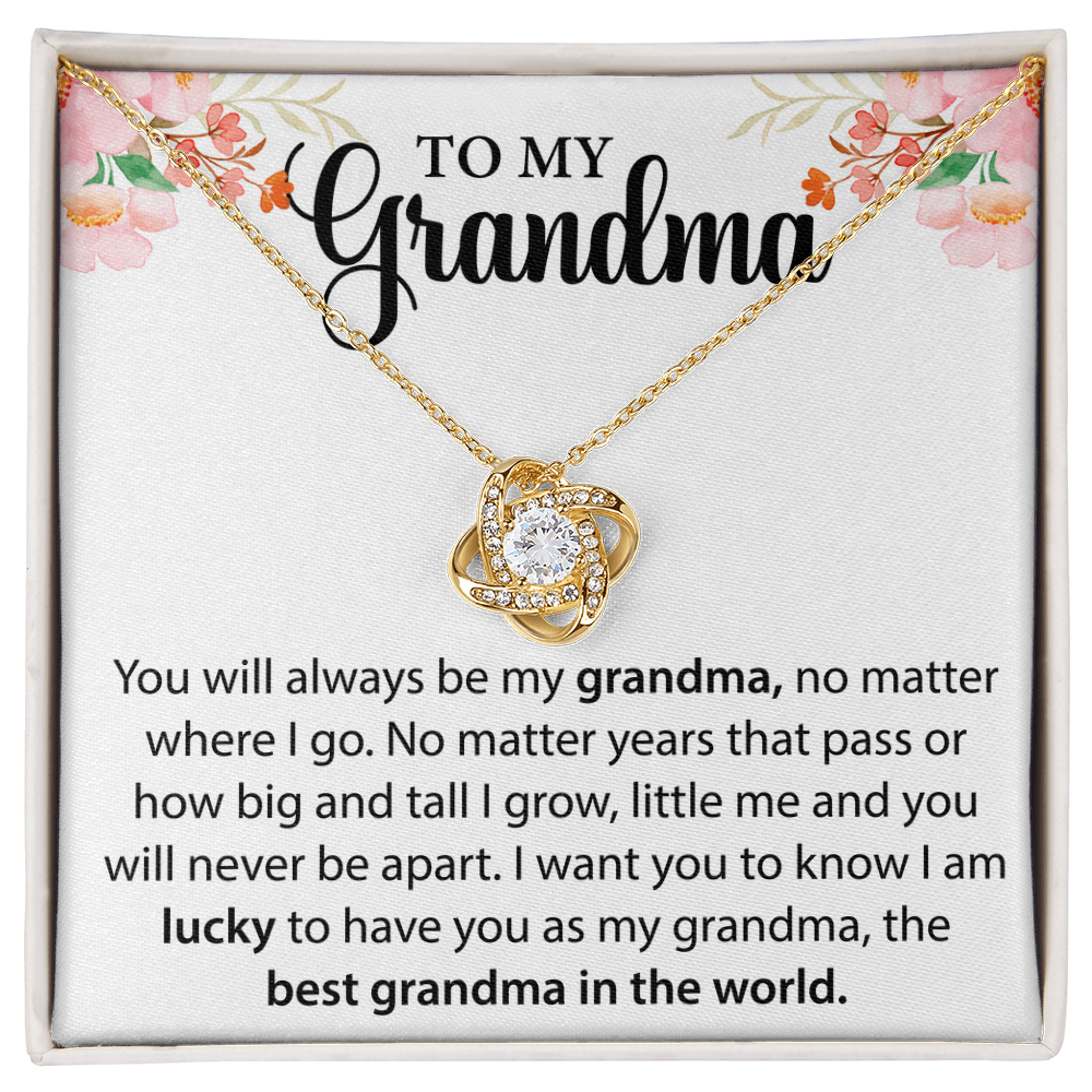 To My Grandma – Love Knot Necklace, Thoughtful Gift for a Cherished Grandmother