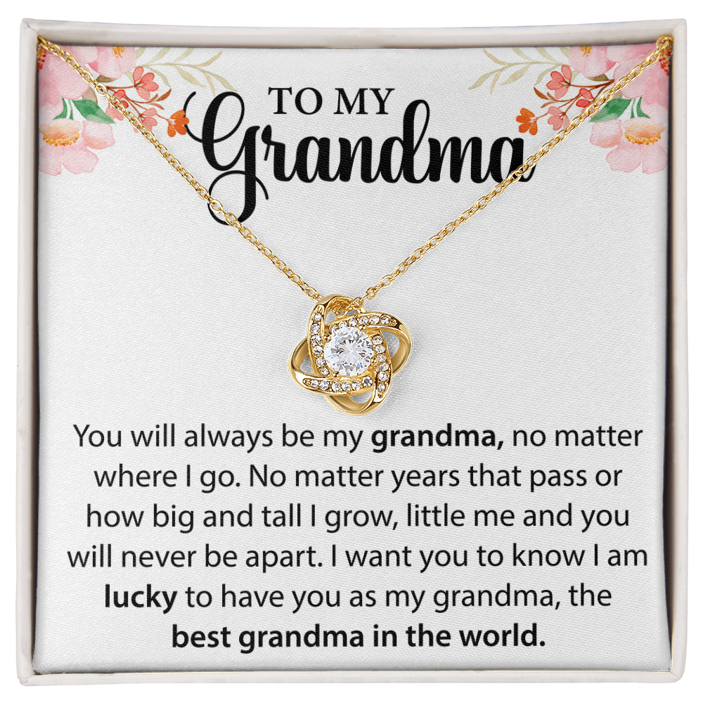 To My Grandma Love Knot Necklace, Gift for Grandma, Best Gift for Grandma, Personalized Gifts for Grandma