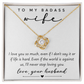 To My Precious Wife –  You Are My Happiness, My Strength – Gift Necklace for Her