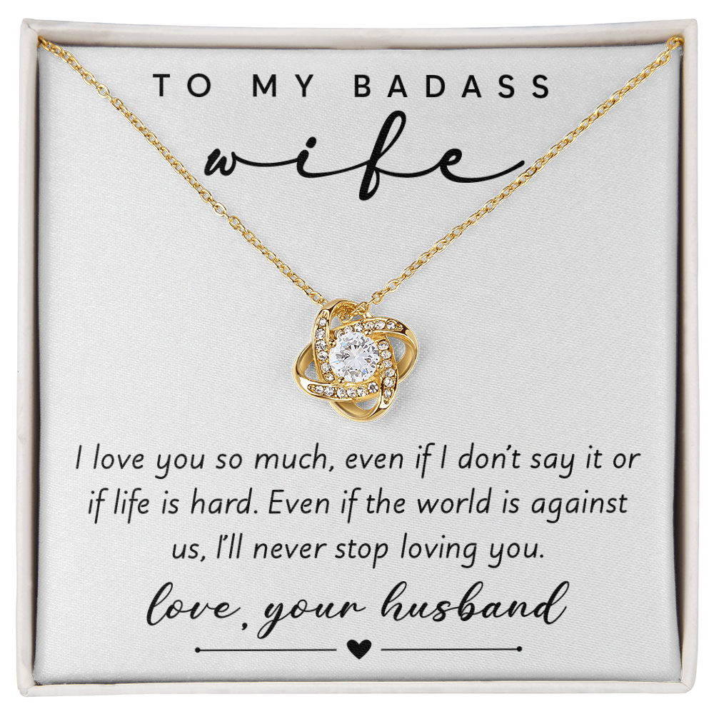 To My Precious Wife –  You Are My Happiness, My Strength – Gift Necklace for Her