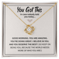 You Got This - Best Friend Necklace, Love Knot Necklace