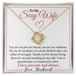 Jewelry to My Wife, the Best Gifts for Wife - Love Knot Necklace