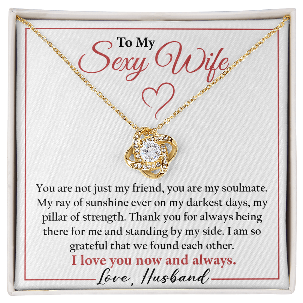 Jewelry to My Wife, the Best Gifts for Wife - Love Knot Necklace