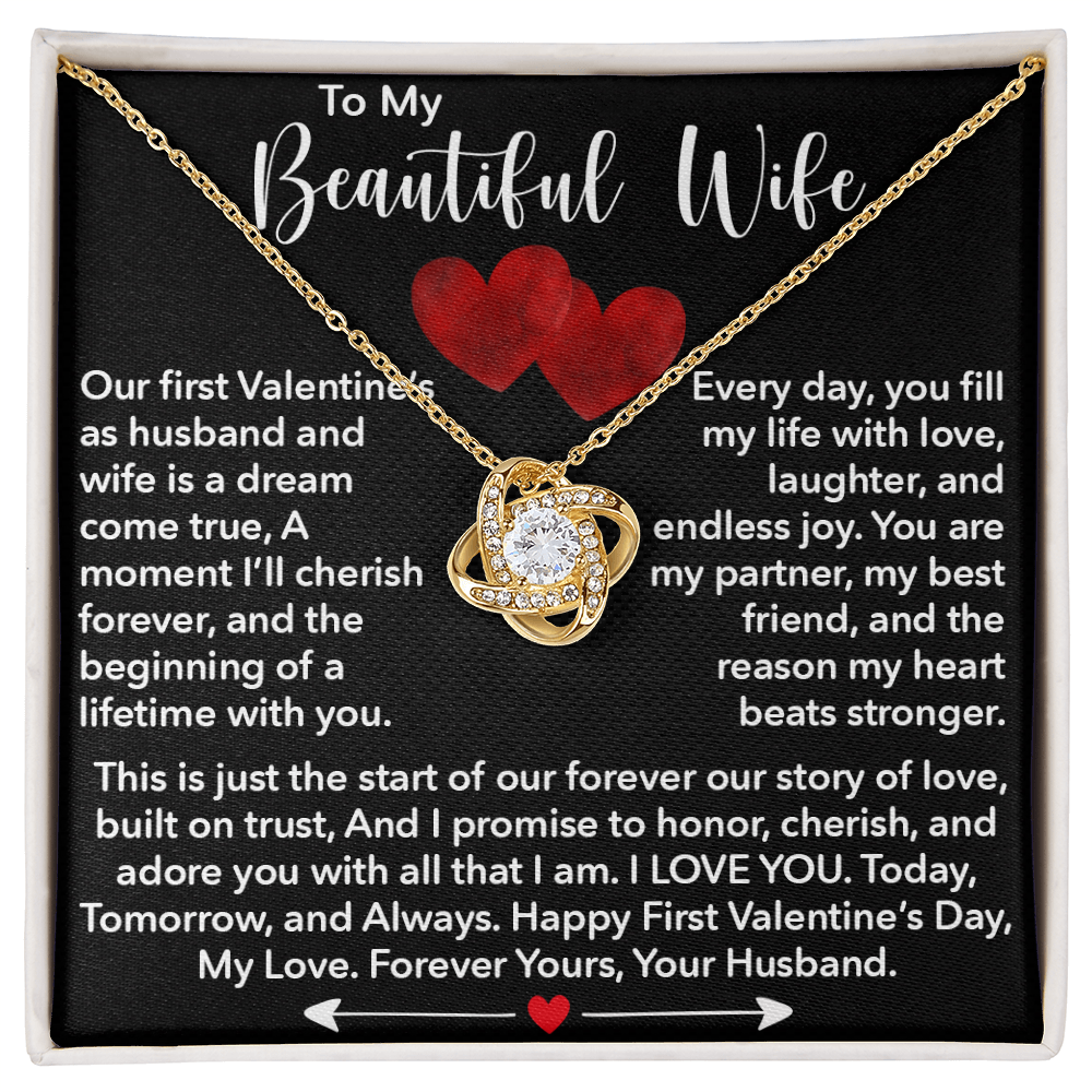 To My Beautiful Wife - Celebrating Our First Valentine's Day Together as Husband and Wife - A Promise of Love, Laughter, and Forever