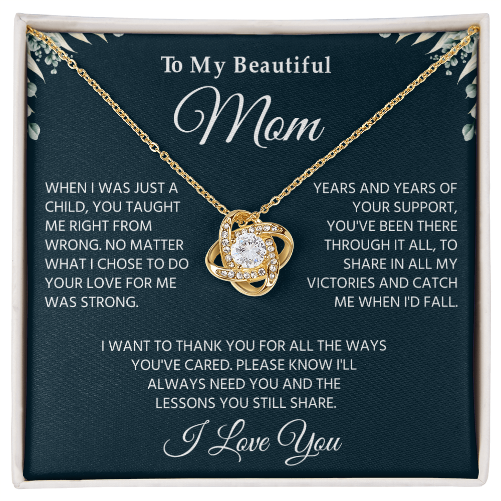 To My Mom I Know It's Not Easy for a Woman to Raise a Man - Necklace