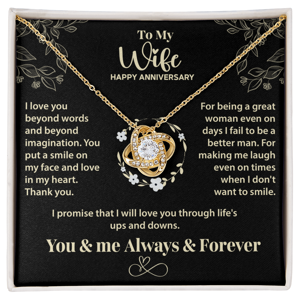 Love Knot Necklace for Wife – Timeless Jewelry Keepsake, A Symbol of Everlasting Love from Husband