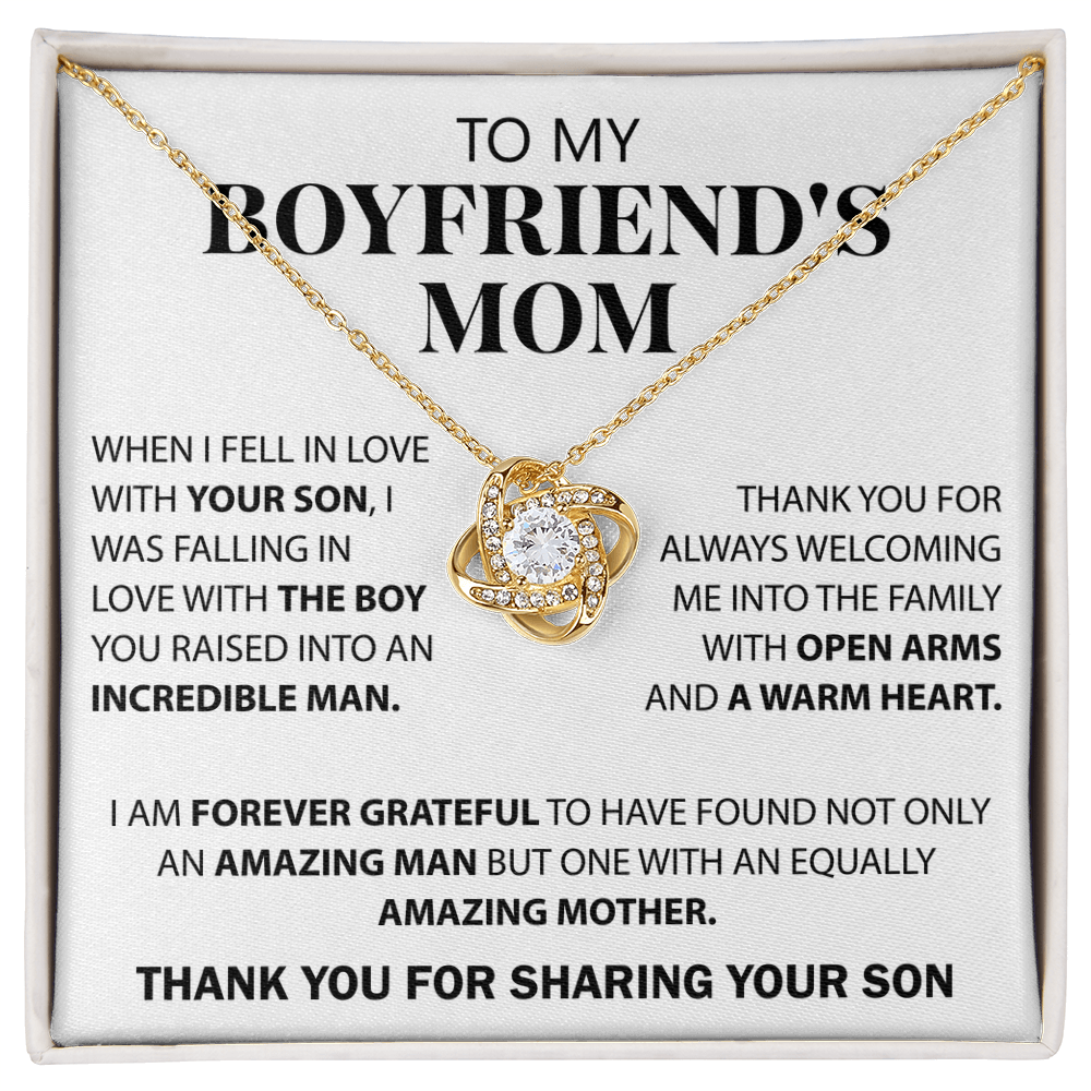 To My Boyfriend's Mom Necklace – Unique Gift Idea for Boyfriend's Mom