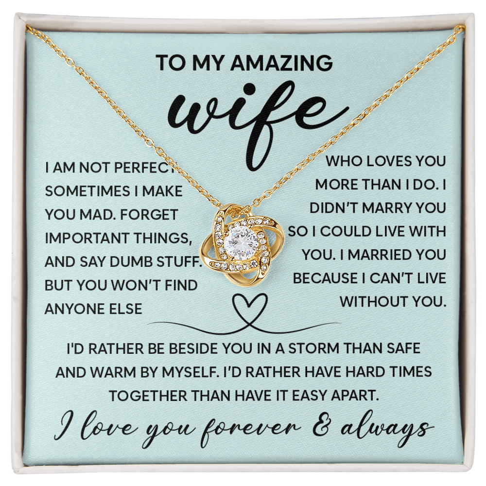 Necklace to My Wife From Husband Forever Love, Gift for Wives