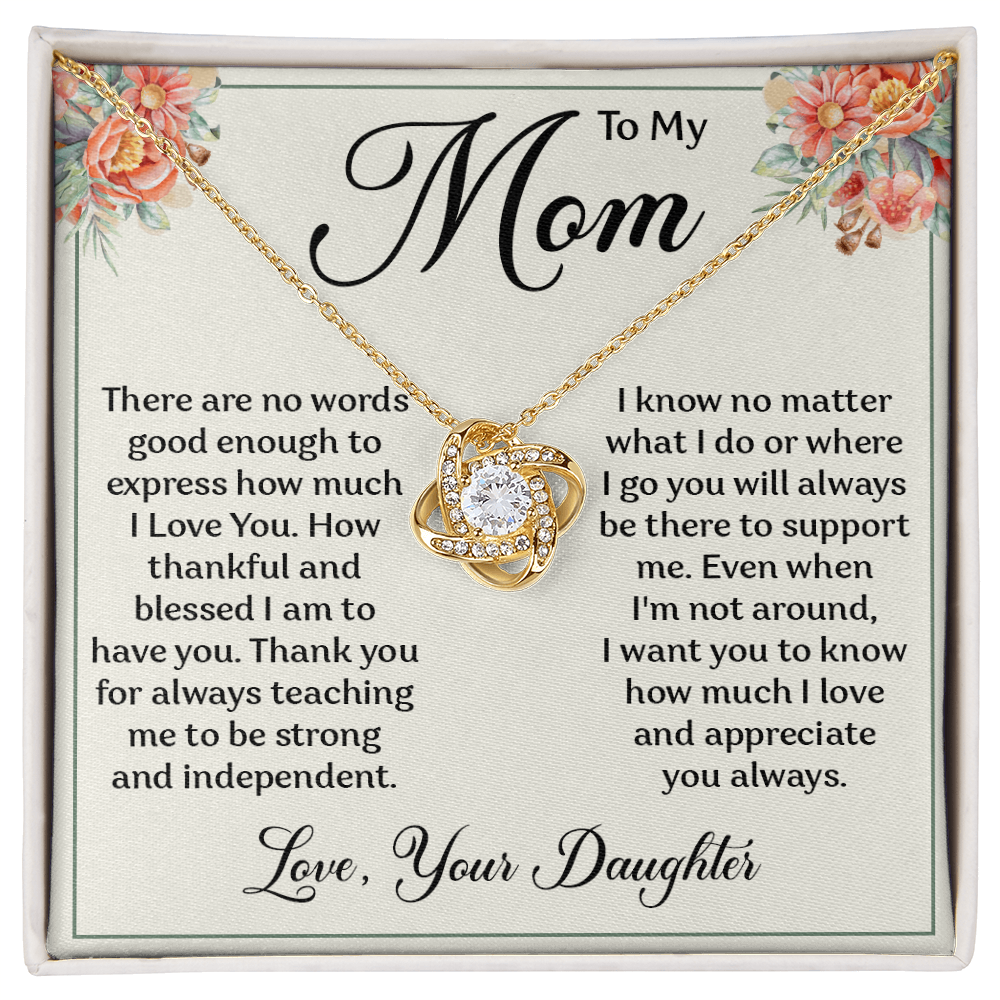 Love Knot Necklace – Heartfelt Gratitude Gift for the Best Mom Ever