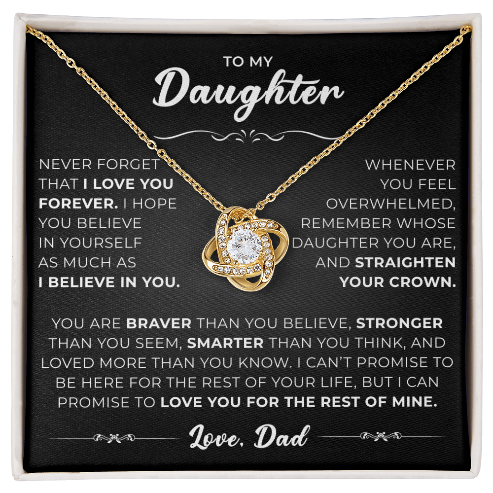 To My Amazing Daughter - the Most Beautiful Chapters of My Life - Love Knot Necklace