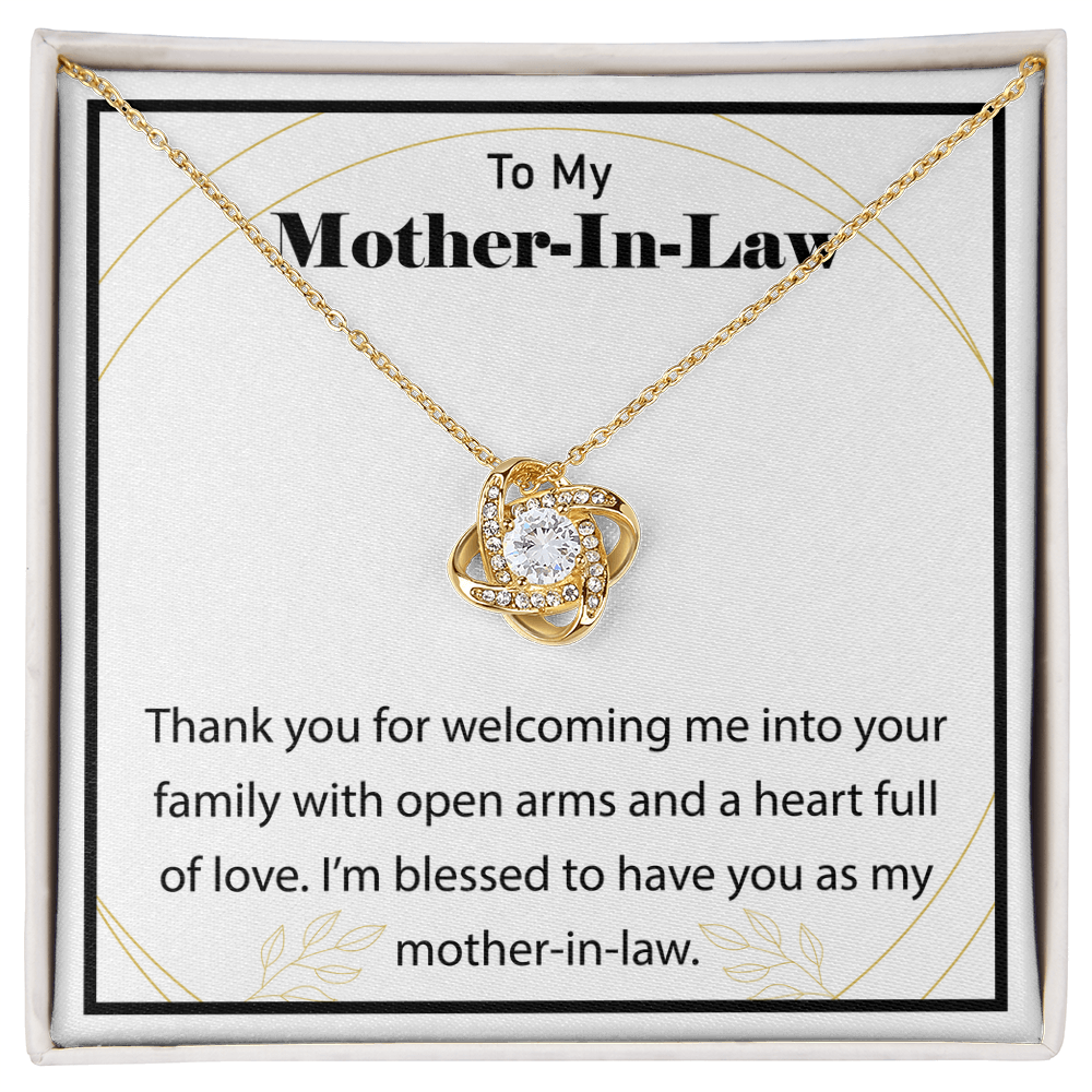 Elegant Love Knot Necklace for Mother-in-Law – A Heartfelt Gift to Show Love and Appreciation