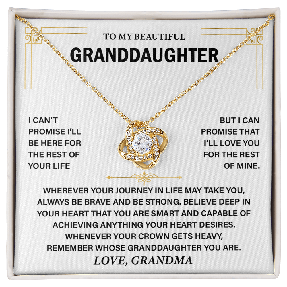 To  My Granddaughter Necklace Gifts From Grandma - Christmas and Birthday Present