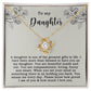 To My Daughter - You are beautiful inside & out - Love knot Necklace