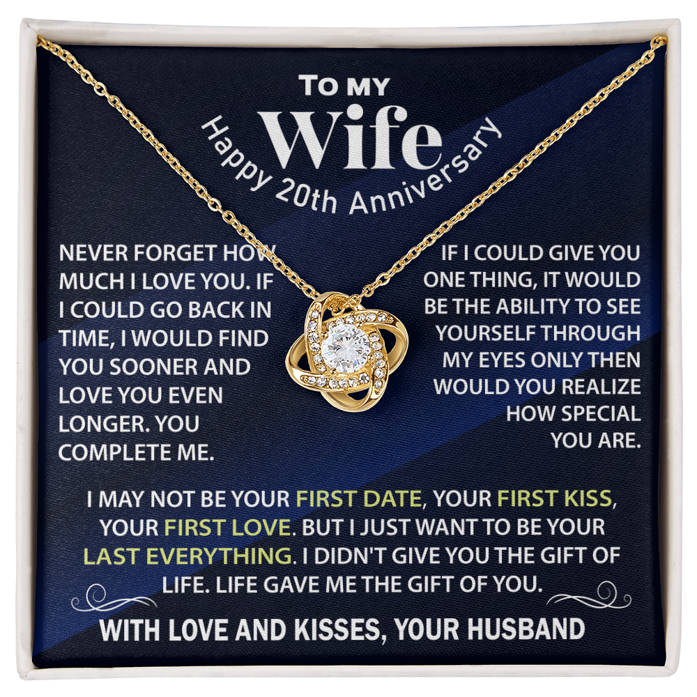 Jewelry Gift for Wife – Romantic 20th Anniversary Necklace with Heartfelt Message from Husband