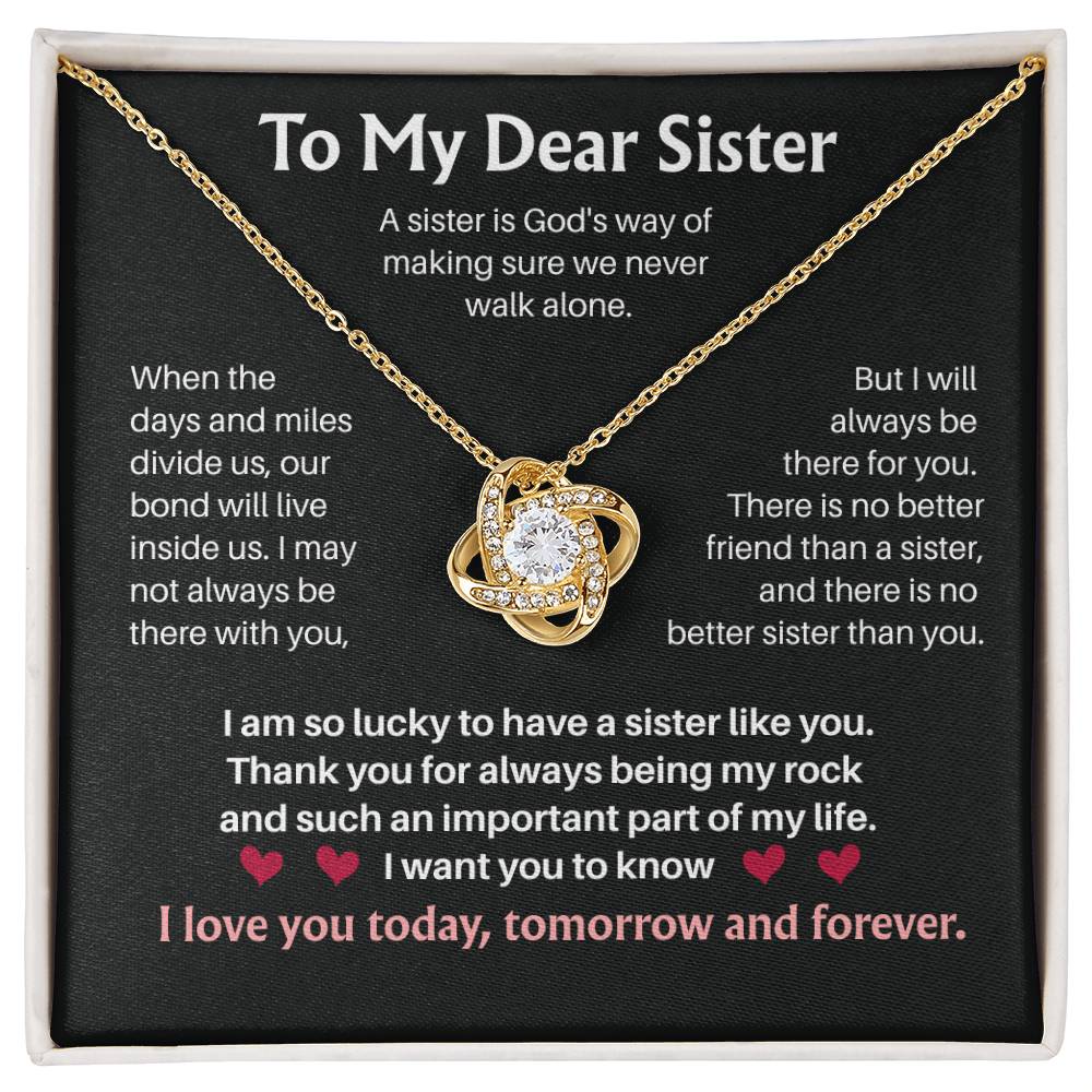 Women's Day Sister Necklace, Best Friend Gift From Brother & Sis