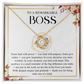 Best Boss Ever Gift for Women Boss Day Gift - Love Knot Necklace