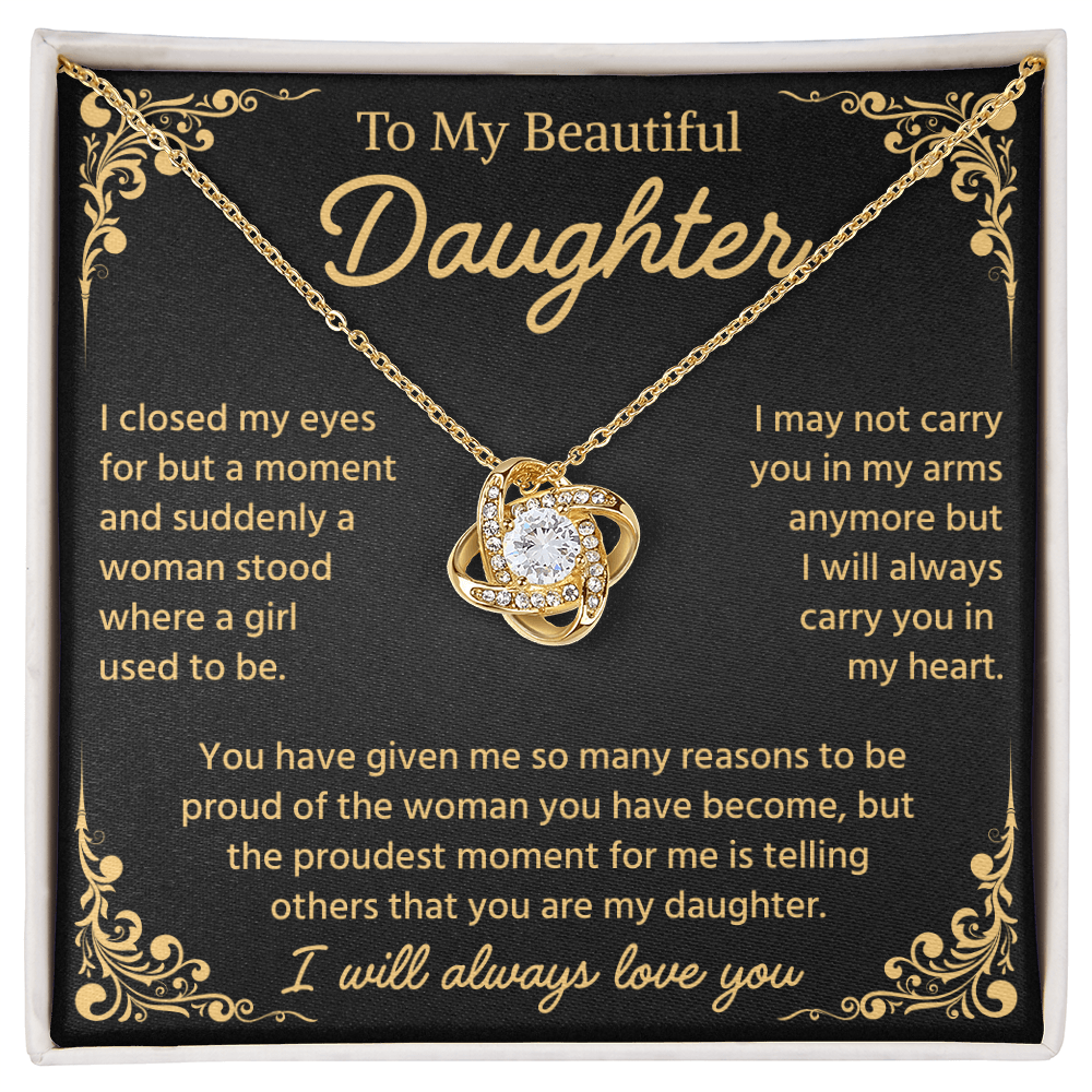 To My Amazing Daughter | I Am Always Right Here in Your Heart | Necklace