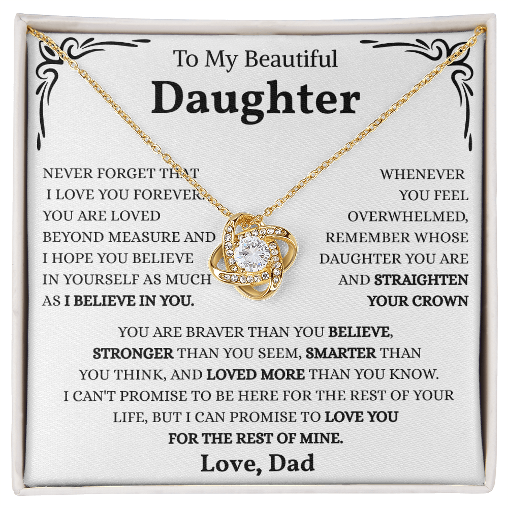 To My Amazing Daughter - the Most Beautiful Chapters of My Life - Necklace