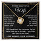 Best Present for Wife - The Day I Met You, My Life Changed - Love Knot Necklace
