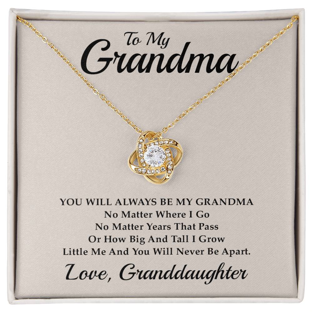 Grandma Necklace From Granddaughter or Grandson - Grandma Granddaughter Necklace - Grandma Charm Necklace - Mother's Day, Christmas, Birthday Gifts for Grandma - Grandmother Jewelry