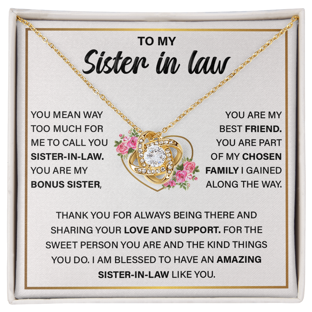 To My Sister-in-law - You Are My Best Friend - Love Knot Necklace