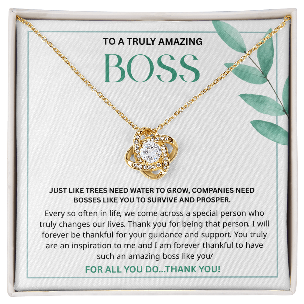 New Business Owner Gift - Love Knot Jewelry Keepsake for Boss Lady