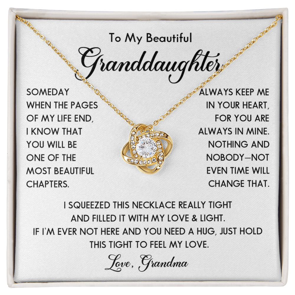 Love Knot Necklace for Granddaughter With Heartfelt Gift Box