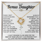 To My Bonus Daughter - Hold This Beautiful Necklace Close to Feel My Love