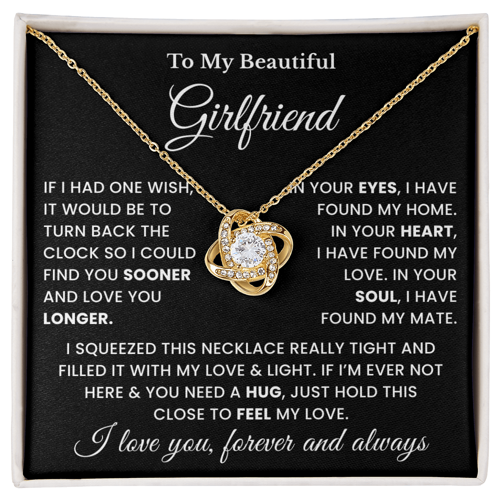 Girlfriend Necklace From Boyfriend, Romantic Surprise Gifts - Love Knot Necklace