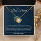 Best Friend Gift Necklace - Love Knot Jewelry for BFFs - A Meaningful Token of Friendship to Cherish Special Moments Together