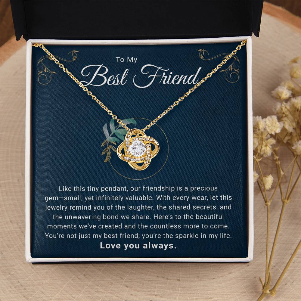 Best Friend Gift Necklace - Love Knot Jewelry for BFFs - A Meaningful Token of Friendship to Cherish Special Moments Together