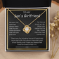 To My Son's Gf Necklace - Gifts for Mother's Day , Birthday, Graduation