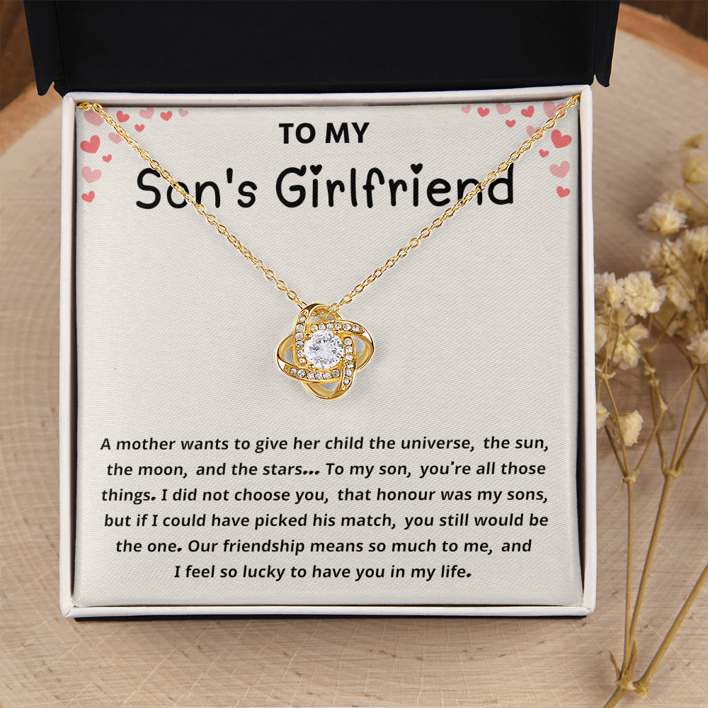 To My Son's Girlfriend Gift From Mom - Necklace for Birthday, Mother's Day