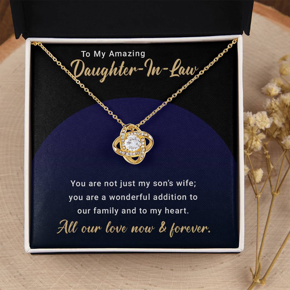 Gifts For Daughter in Law Necklace From Mother in Law For Christmas Birthday Gifts For Bonus Daughter on Wedding Day with Message Card and Gift Box