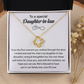 To My Daughter-in-law, We Both Love the Same Man, Love Knot Necklace