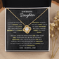 To My Daughter Necklace From Dad With Elegant Jewelry Box