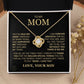 Beautiful Gift for Mom From Son "Without You There Is No Me" Necklace