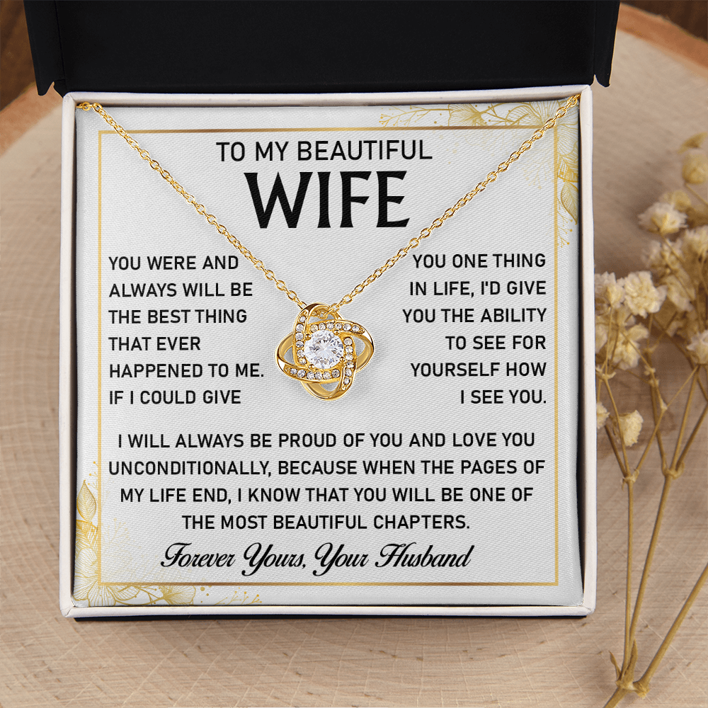 To My Beautiful Wife - I Married You Because I Can't Live Without You - Necklace