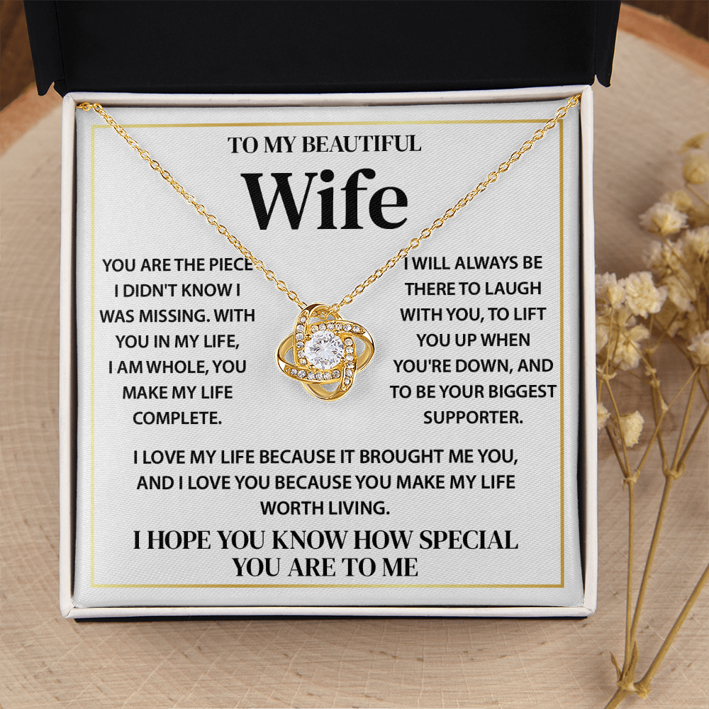 To My Wife - You're My Dream - Love Knot Necklace
